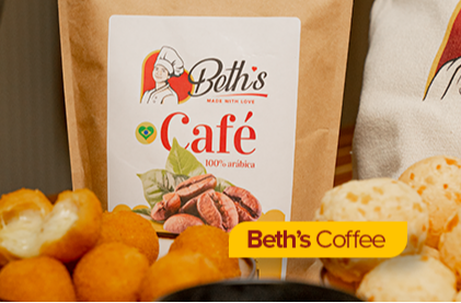 Pack of Special Brazilian Ground Coffee 250g by Beth's, 100% Arabica beans sourced from Environmental Fortaleza Farm and roasted in London.