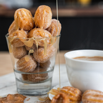 Churros is filled with a delicious Dulce de Leche 