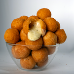 fried frozen four Cheese Balls - congelada e frita bolinha de quatro queijos